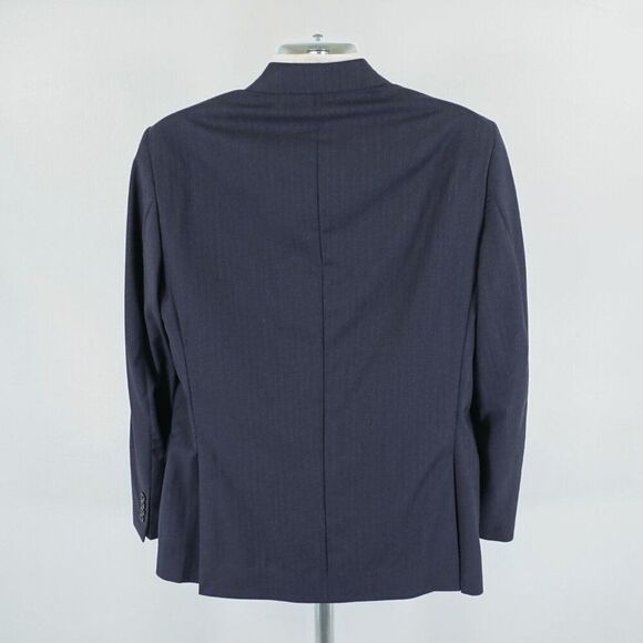 Jos A Bank Tailored Fit Signature Wool Blue Herringbone 42R Blazer / Suit Jacket - Picture 6 of 12